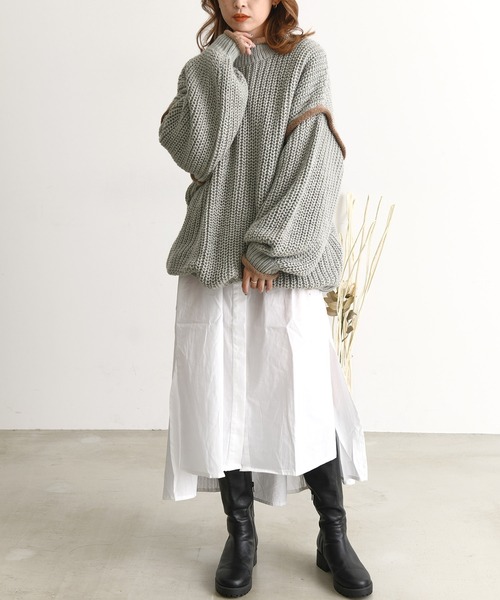 Dita(ディータ)の「21AW ウォッシャブルロビングヤーンボリュームニット(ニット/セーター・レディース・ベージュ/グレー/ブルー・M/L)」の10枚目の写真