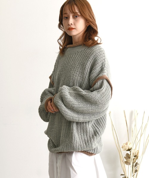 Dita(ディータ)の「21AW ウォッシャブルロビングヤーンボリュームニット(ニット/セーター・レディース・ベージュ/グレー/ブルー・M/L)」の8枚目の写真
