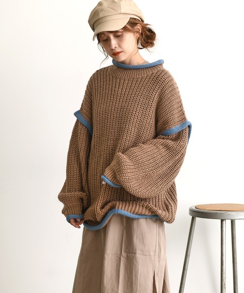 Dita(ディータ)の「21AW ウォッシャブルロビングヤーンボリュームニット(ニット/セーター・レディース・ベージュ/グレー/ブルー・M/L)」の14枚目の写真
