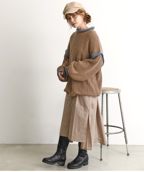 Dita(ディータ)の「21AW ウォッシャブルロビングヤーンボリュームニット(ニット/セーター・レディース・ベージュ/グレー/ブルー・M/L)」の4枚目の写真
