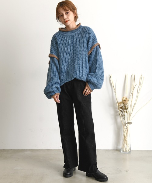 Dita(ディータ)の「21AW ウォッシャブルロビングヤーンボリュームニット(ニット/セーター・レディース・ベージュ/グレー/ブルー・M/L)」の12枚目の写真