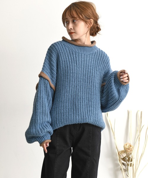 Dita(ディータ)の「21AW ウォッシャブルロビングヤーンボリュームニット(ニット/セーター・レディース・ベージュ/グレー/ブルー・M/L)」の11枚目の写真