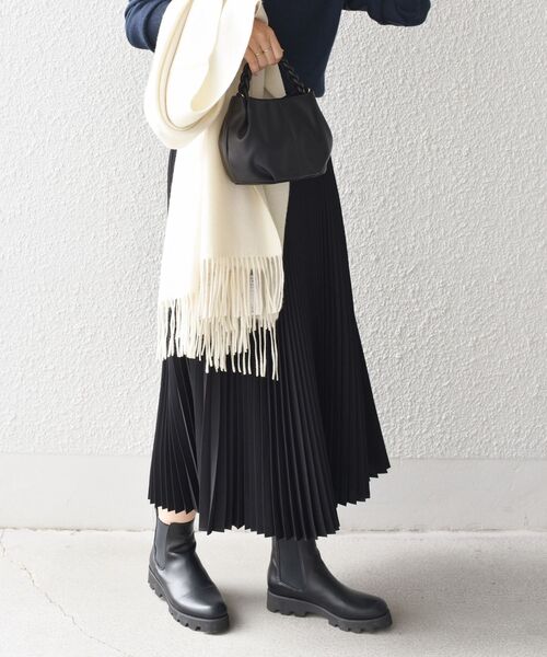 ＊新品未使用（タグ付き）＊　TRUE NAVY デニムプリーツスカート MONO-MART LADY'S（モノマートレディース）の「デニムワイド