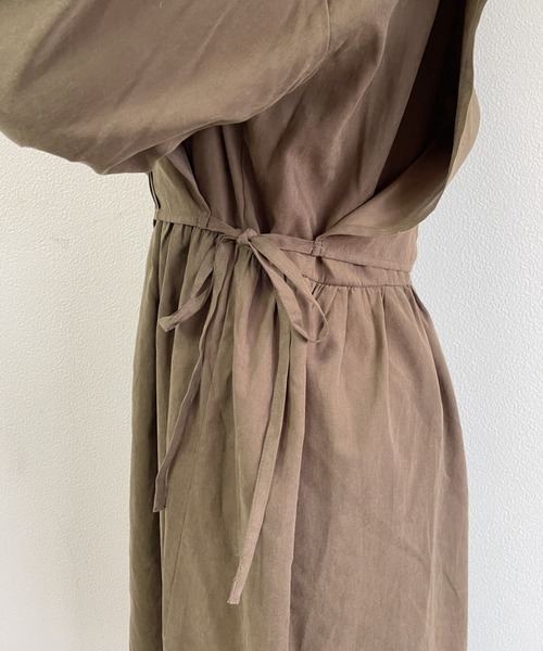 nemne store（ネンネストア）の「朝食を食べるフラップ付きレイヤード風ワンピース（ワンピース・レディース・ブラウン/グリーン/グレー系その他・フリー）」の17枚目の写真