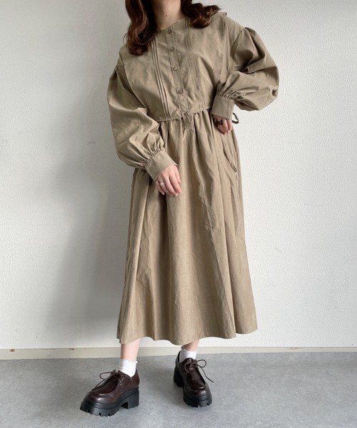 nemne store（ネンネストア）の「朝食を食べるフラップ付きレイヤード風ワンピース（ワンピース・レディース・ブラウン/グリーン/グレー系その他・フリー）」の16枚目の写真