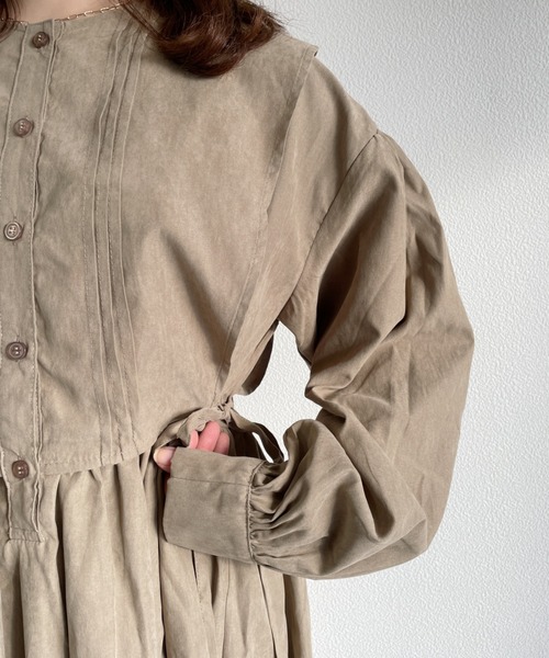 nemne store（ネンネストア）の「朝食を食べるフラップ付きレイヤード風ワンピース（ワンピース・レディース・ブラウン/グリーン/グレー系その他・フリー）」の11枚目の写真