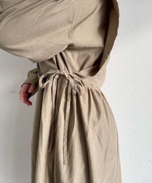 nemne store（ネンネストア）の「朝食を食べるフラップ付きレイヤード風ワンピース（ワンピース・レディース・ブラウン/グリーン/グレー系その他・フリー）」の9枚目の写真