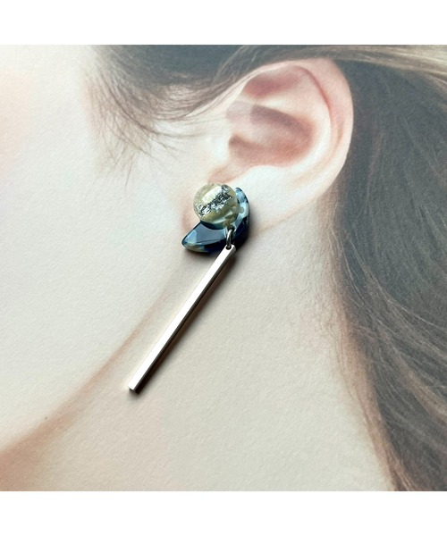 tone(トーン)の「【Willija】金属アレルギー対応《月葉》紫陽花の月モチーフピアス(MA)(ピアス(両耳用)・レディース・シルバー系その他/ゴールド系その他/グリーン系その他/ブラック・FREE)」の10枚目の写真