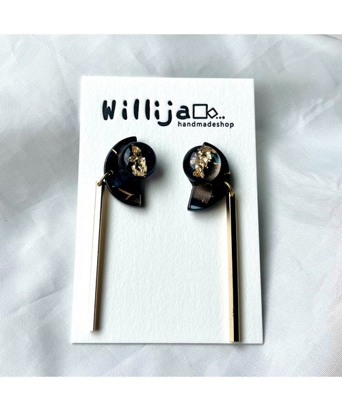 tone(トーン)の「【Willija】金属アレルギー対応《月葉》紫陽花の月モチーフピアス(MA)(ピアス(両耳用)・レディース・シルバー系その他/ゴールド系その他/グリーン系その他/ブラック・FREE)」の14枚目の写真