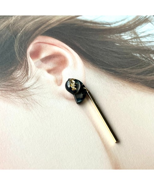 tone(トーン)の「【Willija】金属アレルギー対応《月葉》紫陽花の月モチーフピアス(MA)(ピアス(両耳用)・レディース・シルバー系その他/ゴールド系その他/グリーン系その他/ブラック・FREE)」の15枚目の写真