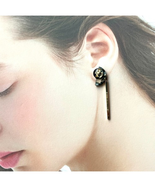 tone(トーン)の「【Willija】金属アレルギー対応《月葉》紫陽花の月モチーフピアス(MA)(ピアス(両耳用)・レディース・シルバー系その他/ゴールド系その他/グリーン系その他/ブラック・FREE)」の17枚目の写真