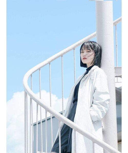 MURUA（ムルーア）の「【AOI】インナーコットンスタンドカラーコート（ステンカラーコート・レディース・カーキ/アイボリー・FREE）」の3枚目の写真