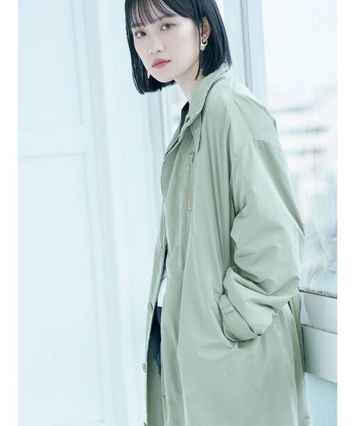 MURUA（ムルーア）の「【AOI】インナーコットンスタンドカラーコート（ステンカラーコート・レディース・カーキ/アイボリー・FREE）」の8枚目の写真