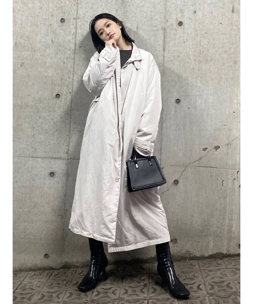 MURUA（ムルーア）の「【AOI】インナーコットンスタンドカラーコート（ステンカラーコート・レディース・カーキ/アイボリー・FREE）」の9枚目の写真