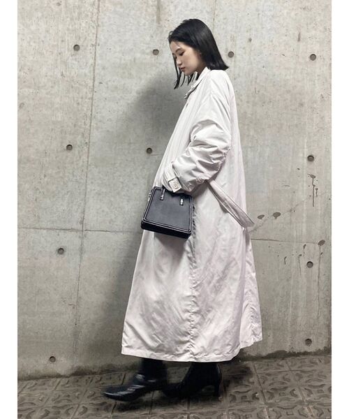 MURUA（ムルーア）の「【AOI】インナーコットンスタンドカラーコート（ステンカラーコート・レディース・カーキ/アイボリー・FREE）」の10枚目の写真