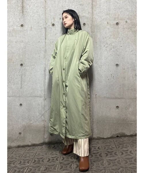 MURUA（ムルーア）の「【AOI】インナーコットンスタンドカラーコート（ステンカラーコート・レディース・カーキ/アイボリー・FREE）」の11枚目の写真