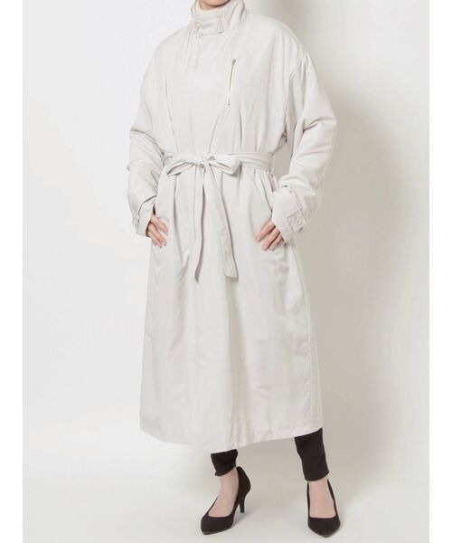 MURUA（ムルーア）の「【AOI】インナーコットンスタンドカラーコート（ステンカラーコート・レディース・カーキ/アイボリー・FREE）」の12枚目の写真