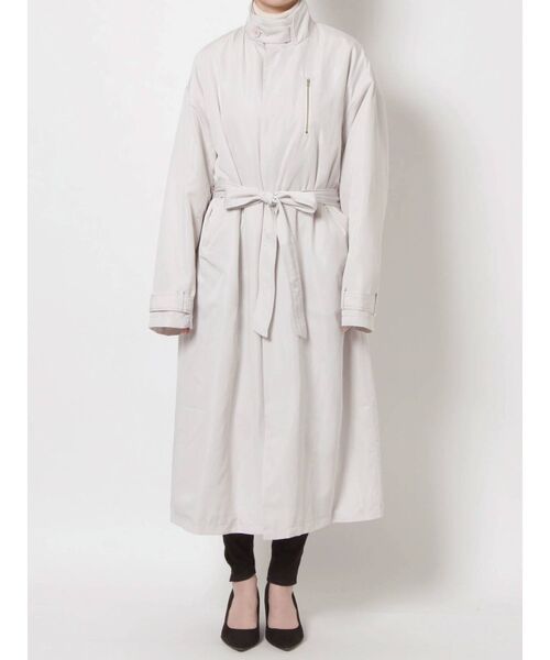 MURUA（ムルーア）の「【AOI】インナーコットンスタンドカラーコート（ステンカラーコート・レディース・カーキ/アイボリー・FREE）」の13枚目の写真