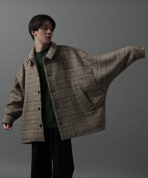 HARE（ハレ）の「ウールドルマンブルゾン(HARE)（ブルゾン・メンズ・ブラック/ブラウン/ブラウン系その他/ブラウン系その他2・SMALL/MEDIUM）」の4枚目の写真