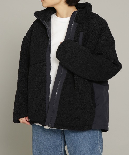 SORONA吸湿発熱中綿ボアブルゾン