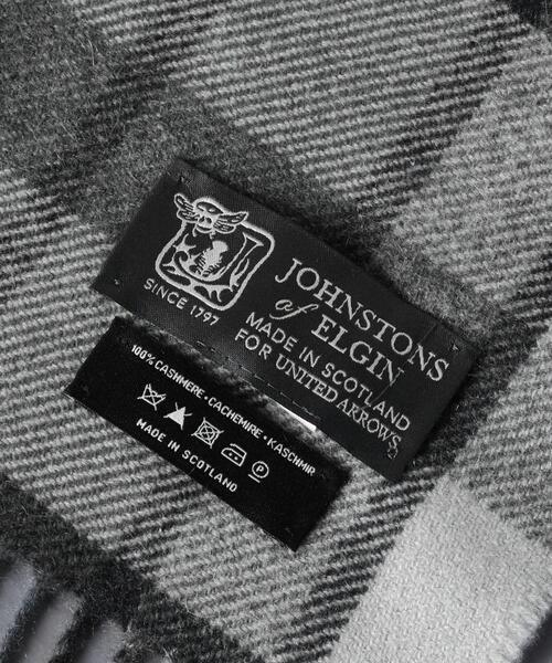 Johnstons of Elgin(ジョンストンズオブエルガン)の「【別注】<JOHNSTONS(ジョンストンズ)> 2プライ チェック マフラー 35✕170(マフラー・メンズ・グレー・FREE)」の6枚目の写真