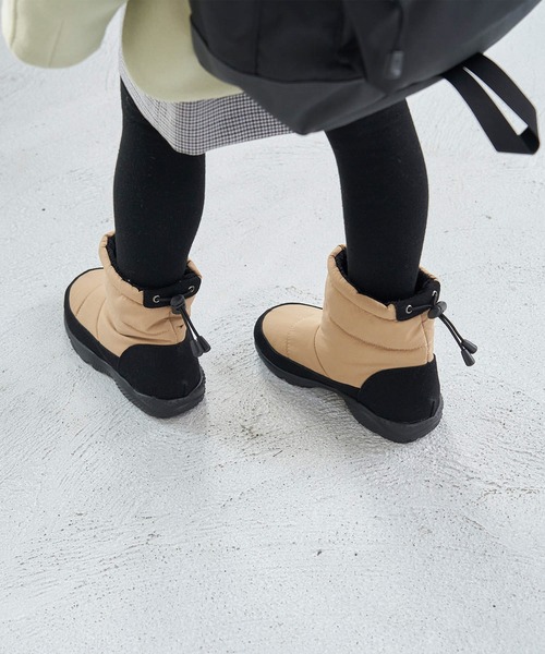 ROPE' PICNIC（ロペピクニック）の「【KIDS】【撥水加工】キルトブーツ（ブーツ・キッズ・ブラック/ベージュ・20/18/19/21）」の4枚目の写真