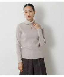 crie conforto | 2WAYネック釦リブタートル(ニット/セーター)