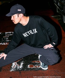 NETFLIX BEAMs 長袖カットソー 黒 BEAMS（ビームス）の「Netflix × BEAMS / Logo Long Sleeves T