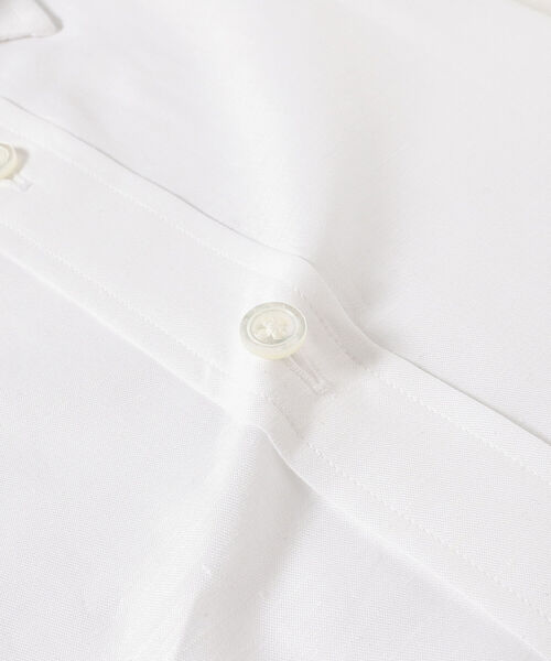 BEAMS F（ビームスエフ）の「BEAMS F / リネンコットン タブカラーシャツ（シャツ/ブラウス・メンズ・ホワイト/サックスブルー・40/38/39/41）」の5枚目の写真