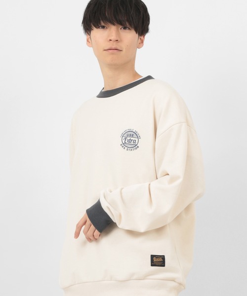POWER TO THE PEOPLE（パワートゥーザピープル）の「【POWER TO THE PEOPLE/パワー トゥザ ピープル】ビッグシルエット ヴィンテージプリント リンガースウェット/トレーナー（スウェット・メンズ・グレー/オフホワイト/ブルーグレー・M/L/XL）」の11枚目の写真