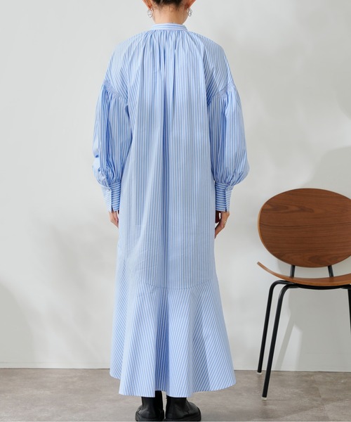 DouDou（ドゥドゥ）の「イレギュラー切替ワンピース（ワンピース・レディース・オフホワイト/ブラック/ブルー・FREE）」の16枚目の写真