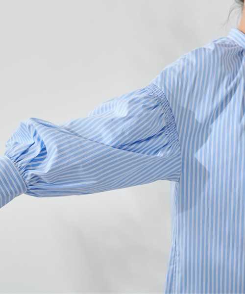 DouDou（ドゥドゥ）の「イレギュラー切替ワンピース（ワンピース・レディース・オフホワイト/ブラック/ブルー・FREE）」の8枚目の写真