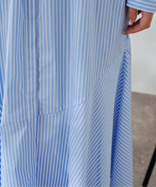 DouDou（ドゥドゥ）の「イレギュラー切替ワンピース（ワンピース・レディース・オフホワイト/ブラック/ブルー・FREE）」の17枚目の写真