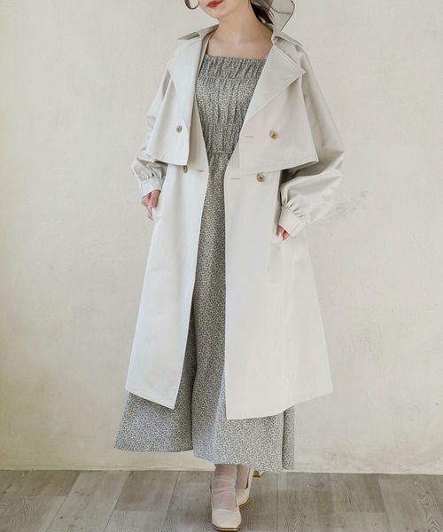 SLURR（スラ―）の「花柄シャーリングワンピース（ワンピース・レディース・ブラック/オフホワイト/イエロー・FREE）」の11枚目の写真