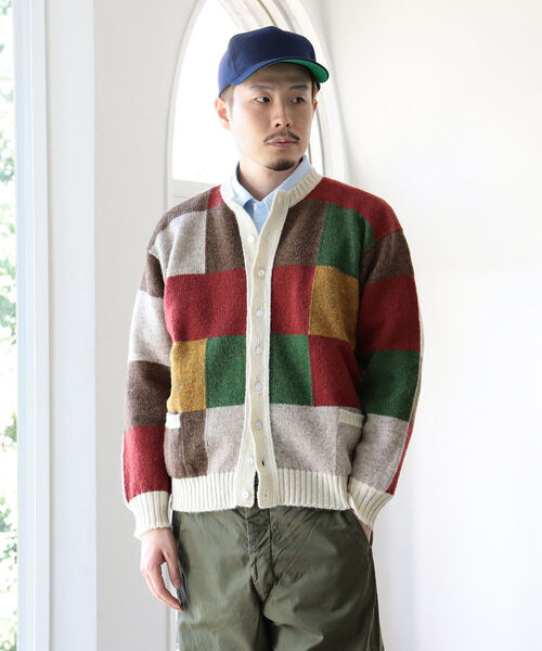 Jamieson´s Knit × fennica / 別注 Rasta Farm Patchwork Cardigan カーディガン〈UNISEX〉