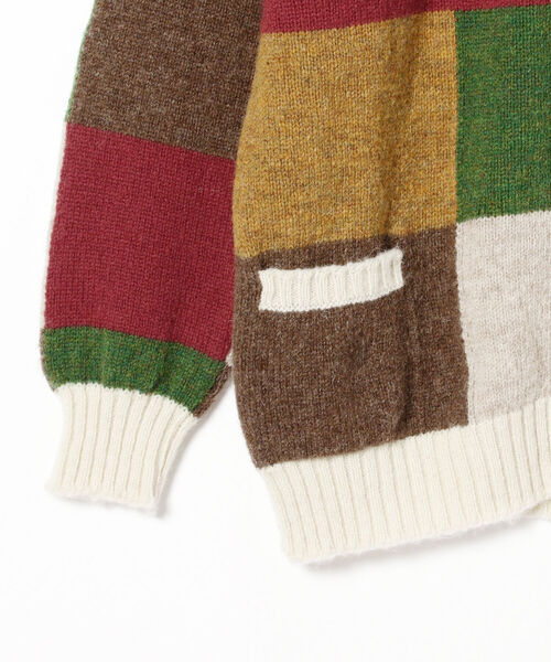 Jamieson's of Shetland（ジャミーソンズオブシェトランド）の「Jamieson's Knitwear × fennica / 別注 Rasta Farm Patchwork Cardigan カーディガン〈UNISEX〉（カーディガン/ボレロ・メンズ・その他・MEDIUM）」の4枚目の写真