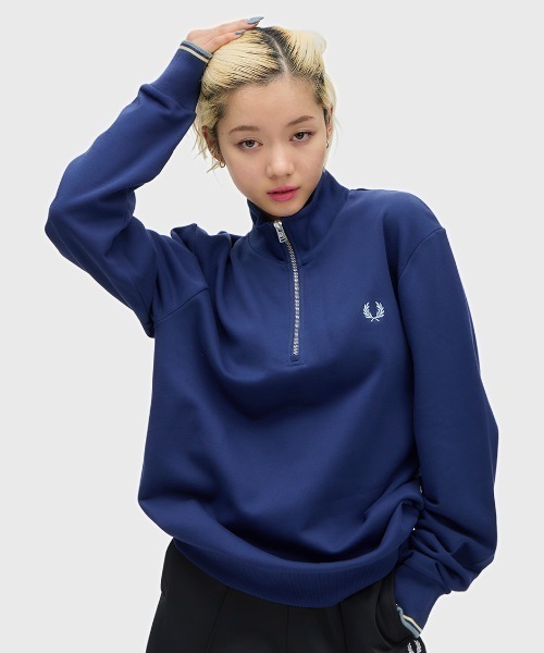 セール】Half Zip Sweatshirt／フレッドペリーハーフジップスウェット