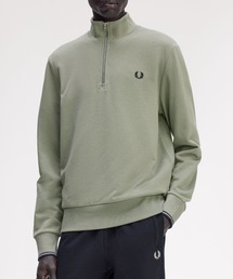 FRED PERRY フレッドペリー ハーフジップ カーキ オリーブ M