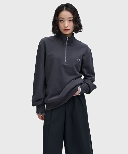 新色先行予約受付中／Half Zip Sweatshirt／フレッドペリーハーフ