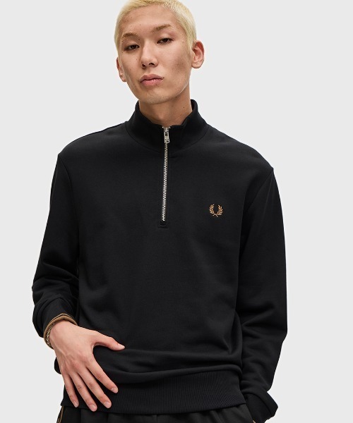フレッドペリー　ジャーナルスタンダード別注　ベロア　ハーフジップ ジャーナルスタンダード別注】FRED PELLY ハーフジップ ベロア