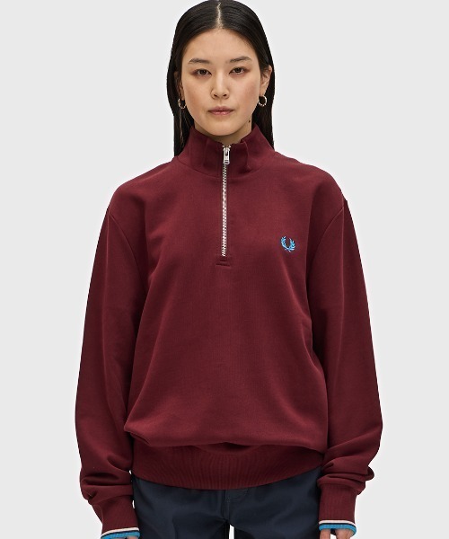 フレッドペリー　ハーフジップスウェット セール】Half Zip Sweatshirt／フレッドペリーハーフジップ