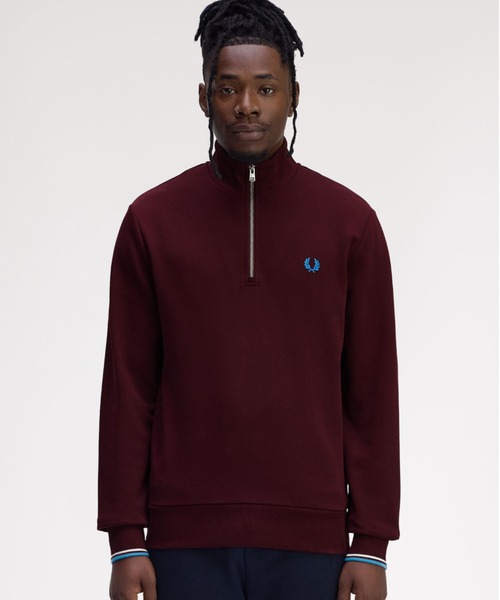 FRED PERRY フレッドペリー　ハーフジップ　M M3574]FRED PERRY(フレッドペリー)Half Zip Sweatshirt ハーフ