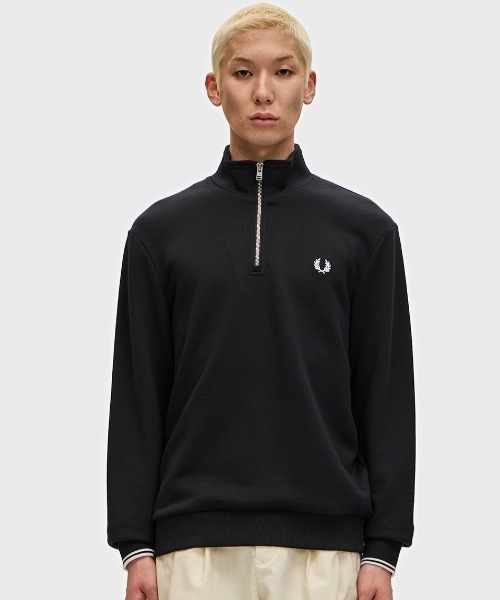 FREDPERRY ハーフジップスウェット Half Zip Sweatshirt／フレッドペリーハーフジップスウェット