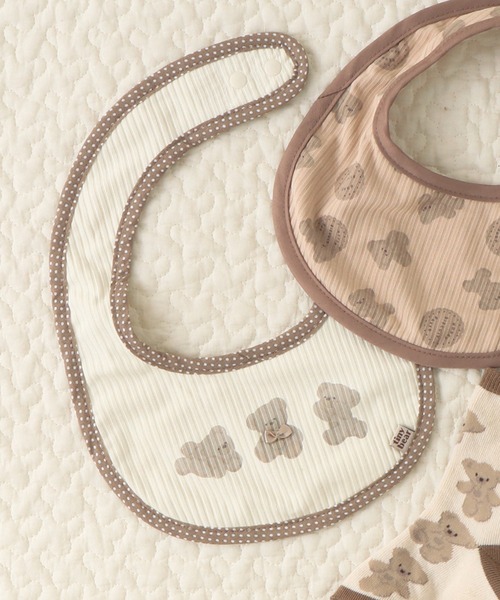 apres les cours（アプレレクール）の「tiny bear アソートモチーフスタイ（スタイ/よだれかけ・キッズ・ベージュ/ミント/アイボリー/クリーム・90）」の2枚目の写真