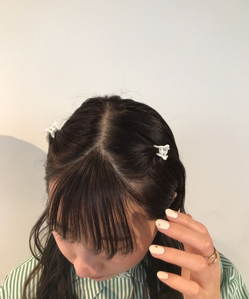 Me%（ミィパーセント）の「ﾌﾗﾜｰﾁﾋﾞｸﾘｯﾌﾟ（バレッタ/ヘアクリップ・レディース・ホワイト/ブラック系その他/ホワイト系その他/その他・FREE）」の12枚目の写真