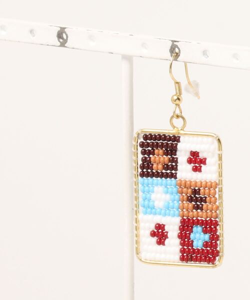 チャイハネ（チャイハネ）の「【チャイハネ】タルティピアス 片耳用1pcs（ピアス（片耳用）・レディース・グレー/ライトブラウン/マルチ/イエロー・FREE）」の4枚目の写真