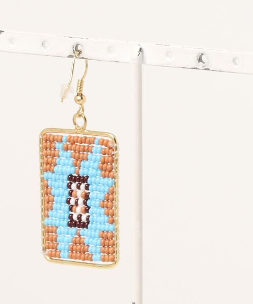 チャイハネ（チャイハネ）の「【チャイハネ】タルティピアス 片耳用1pcs（ピアス（片耳用）・レディース・グレー/ライトブラウン/マルチ/イエロー・FREE）」の5枚目の写真