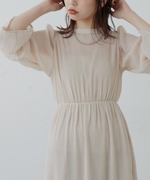 natural couture | 【ZOZO先行】前後2WAYで着用可能！大人ニュアンスな総プリーツおしゃれワンピース(ワンピース)