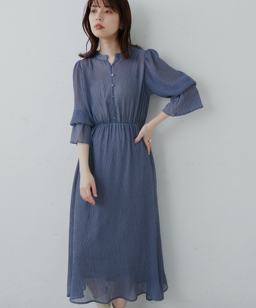 前後2WAYで着用可能!大人ニュアンスな総プリーツおしゃれワンピース
