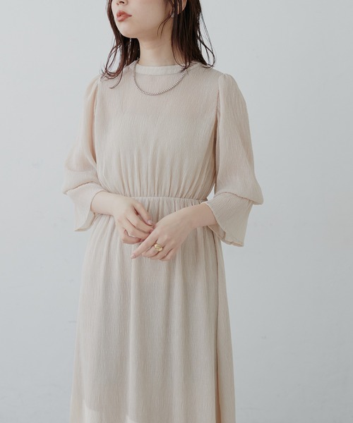前後2WAYで着用可能!大人ニュアンスな総プリーツおしゃれワンピース